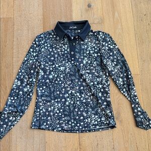 BAD BIRDIE LONG SLEEVE POLO SUPER DUPER BLOOM SIZE XS